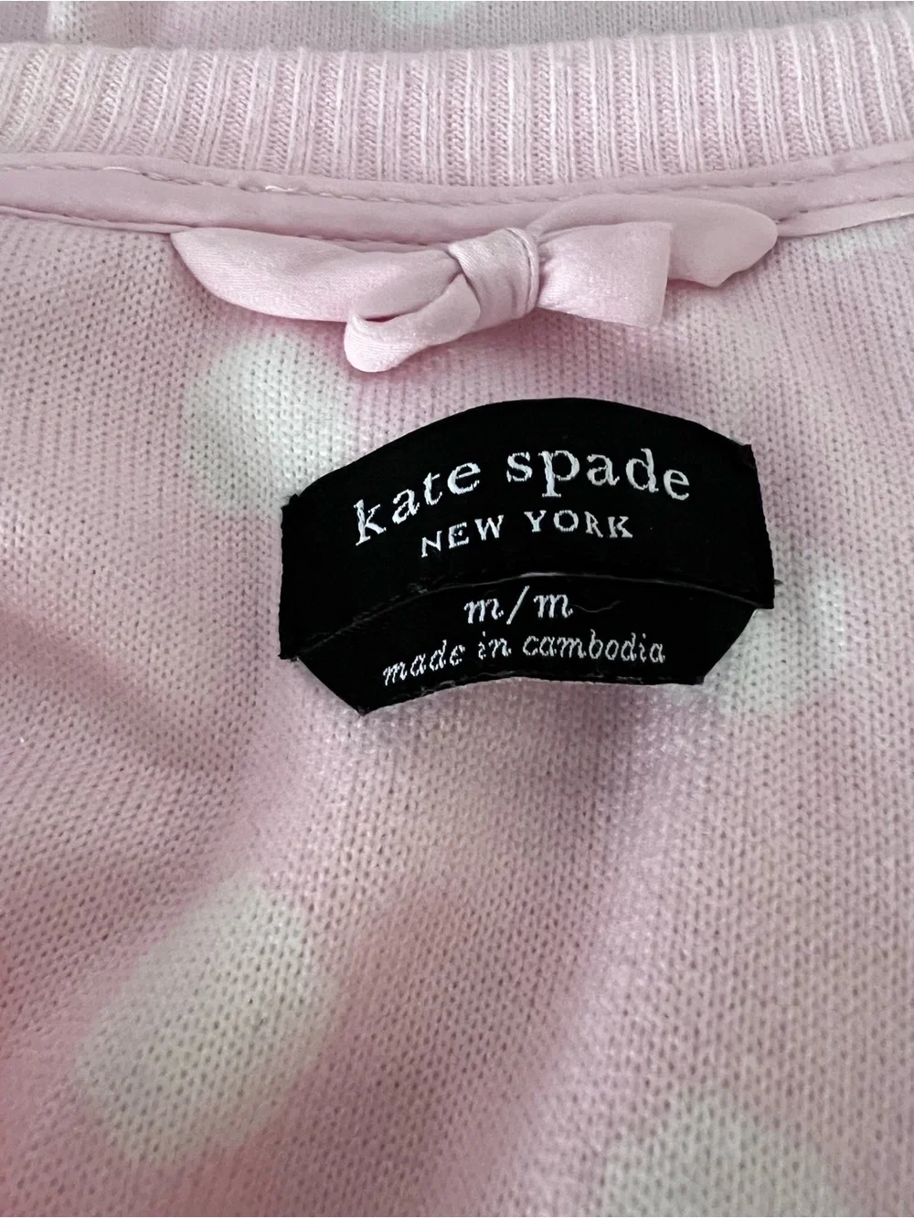 Kate Spade Pink White Polka Dot Pajama Set Size M NWOT